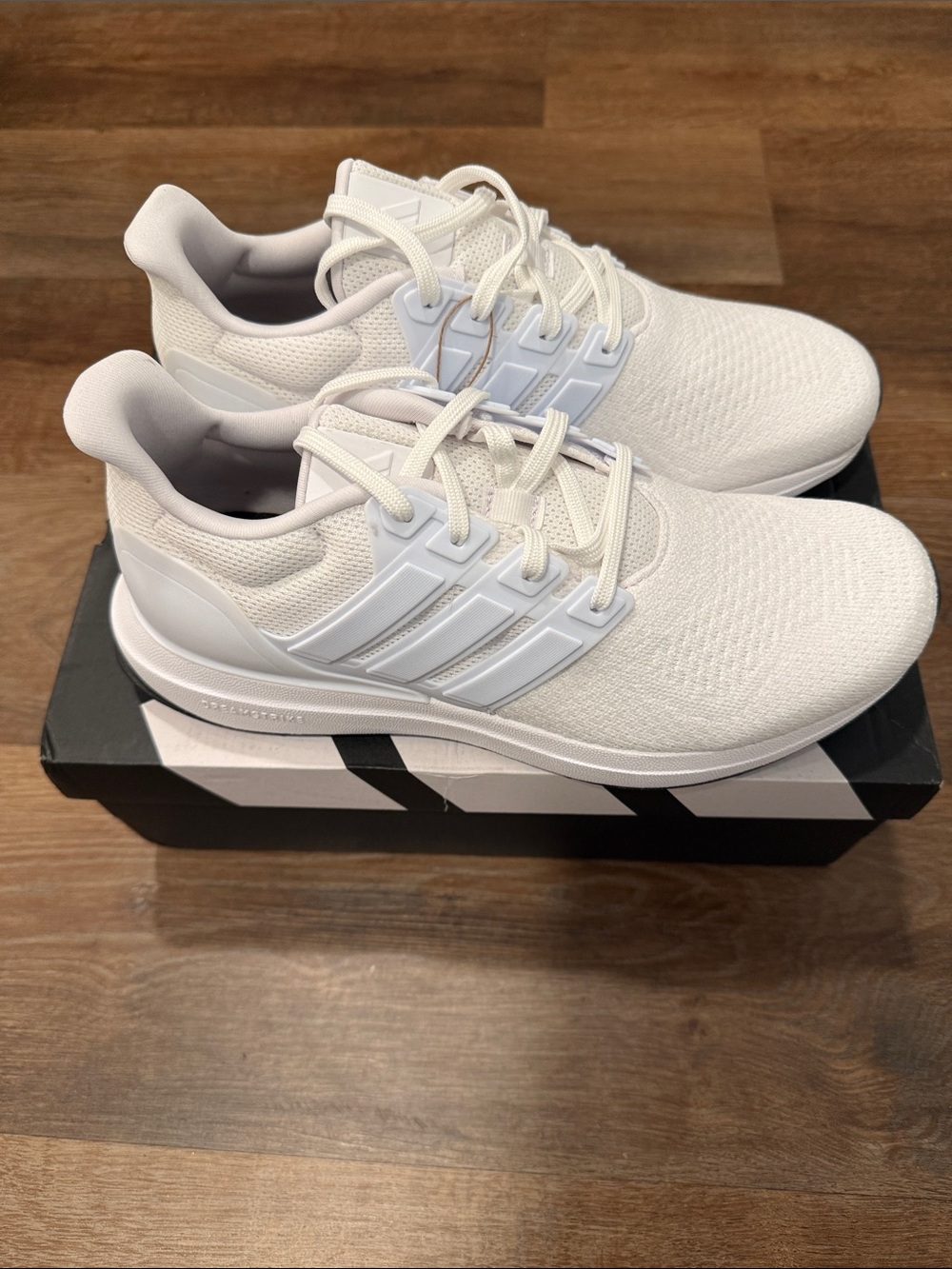 adidas All-White Mesh Running Sneakers